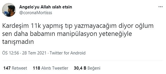 6. Tam yaşı gelmiş ama. :)