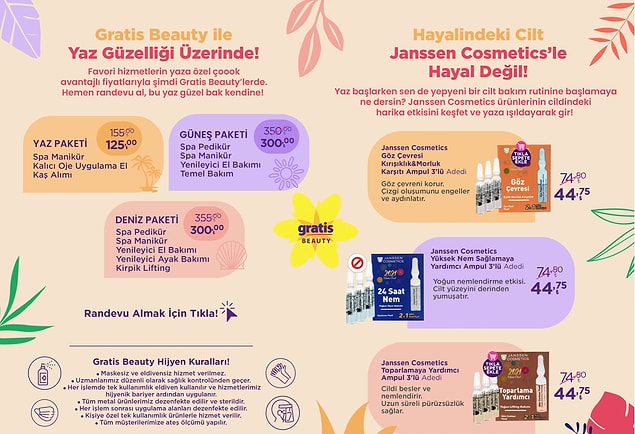 2. Gratis Beauty'lerde avantajlı paketler var.