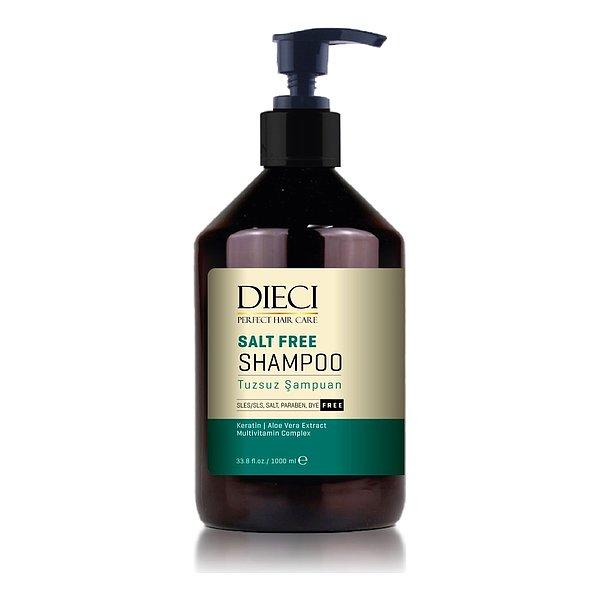 5. Biraz daha üst segment bir şampuan arayanların tercihi de Dieci tuzsuz şampuan.