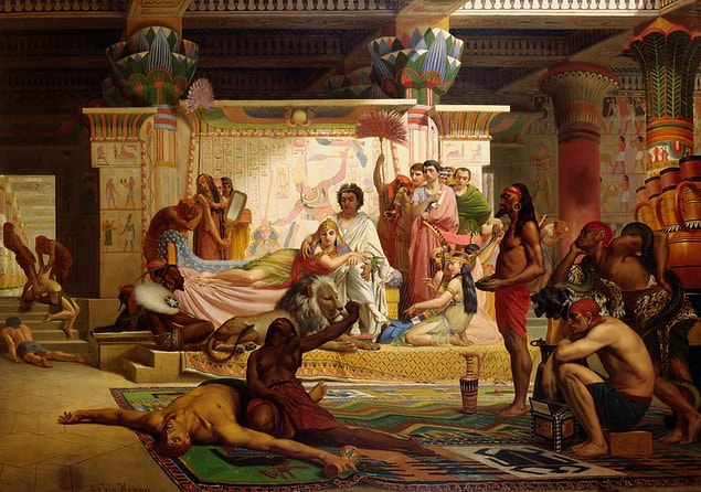 11. Kleopatra Antonius ile bir eğlencede kokteyle 10 milyon sesterce yani 16,7 milyon dolar harcayabileceğine dair iddiaya girmiş.
