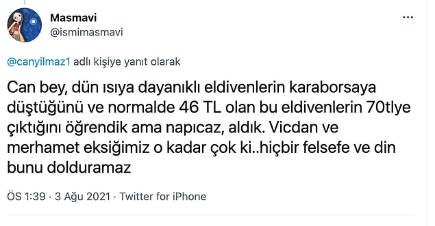 Isıya dayanıklı eldivenler ise yangınla mücadelede en sık kullanılan koruyucu ekipmanlardan. Neredeyse iki katına çıkmış fiyatlar.