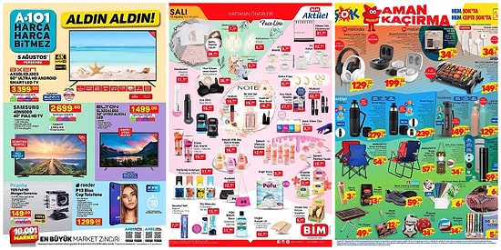 İndirim Günleri Başlıyor: 2 - 8 Ağustos Haftasında A101, BİM ve ŞOK Aktüel Ürünler Listesinde Neler Var?