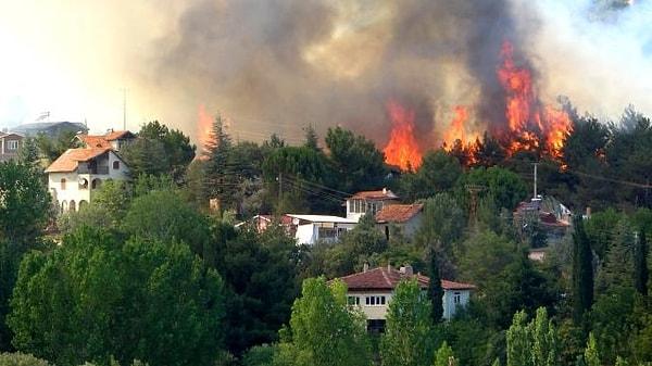 16:41 Uşak'ta 2 noktada orman yangını: 8 hektar alan yandı.
