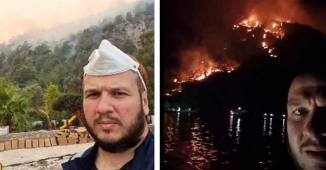 Ve gerçekten de 'yanacak' dediği komşusunun evi alev alev yandı...