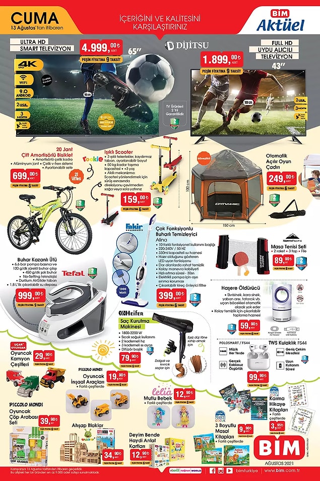 Dijitsu 65″ Ultra HD Smart Televizyon 4,999 TL.