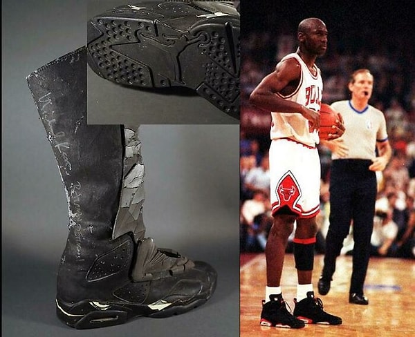 12. Ботинки Бэтмена - это просто кроссовки Air Jordan 6 с удлиненным верхом и наклеенной пеной. На подошве даже есть логотип Jordan