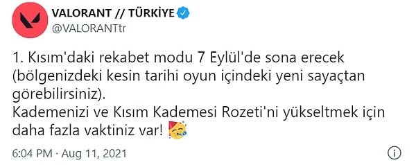 Bu uzatma Rekabet Modu için de bazı değişikliklere neden olmuş durumda.