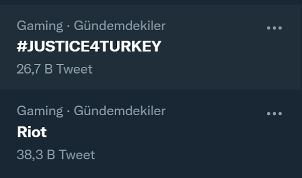 Espor takipçisi Türkler twitter üzerinden tepkilerini gösterdi.