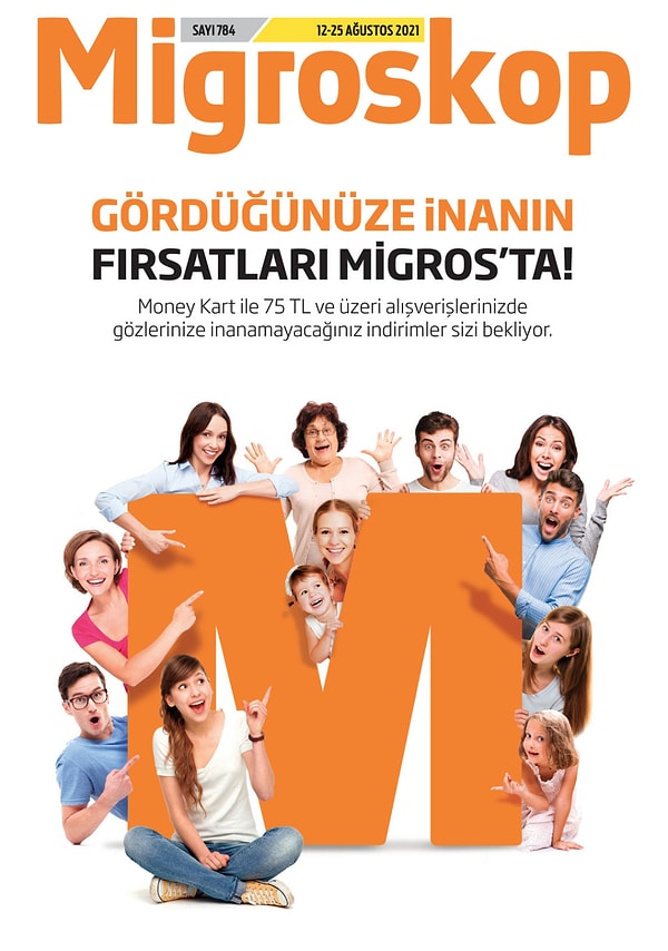 Migros'ta 12- 25 Ağustos tarihleri arasında 75 TL ve üzeri alışverişlerinizde önemli indirimler olacak.