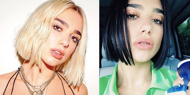 1. Dua Lipa geçtiğimiz yıl saçlarını sarıya boyattığında çok tepki görmüştü.