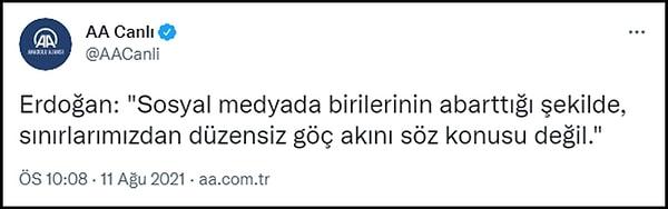 Erdoğan 4 gün önce ise tam tersi "Abartıldığı kadar göç yok" demişti. 👇