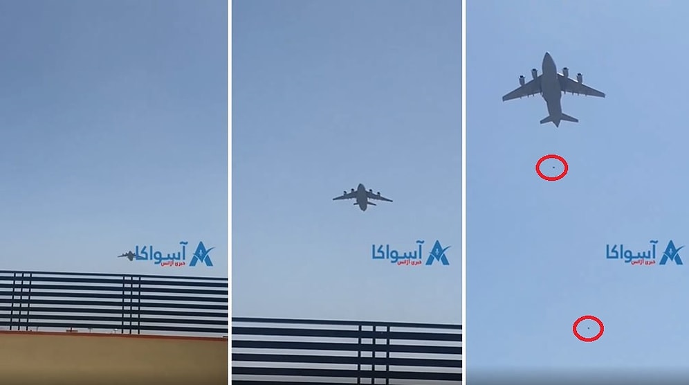 Afganistan'dan Kaçmak İçin 2 Afgan'ın Uçağın İniş Takımlarına Tutundukları ve Düştükleri İddia Edildi