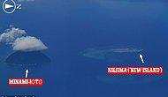 В Японии появился новый остров! Подводное извержение вулкана образовало новый участок суши в форме полумесяца