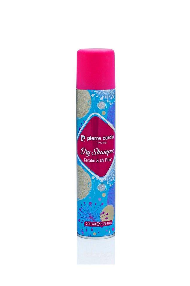 12. Yaz aylarında bile kuru şampuandan vazgeçemeyenlere önerim ise Pierre Cardin keratin ve UV filtreli kuru şampuan.