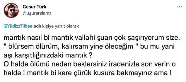 Sonrasında da yorumlar gecikmedi tabii ki...👇