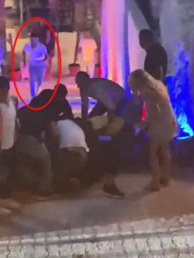 Kadının darp edildiğini görünce müdahale etmek istemiş