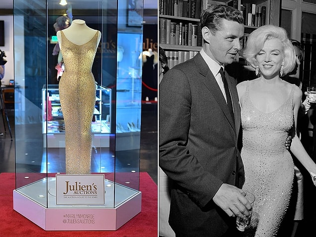 1. Marilyn Monroe'nun, Başkan John F. Kennedy'ye "Happy Birthday, Mr. President" şarkısını söylerken giydiği elbise.