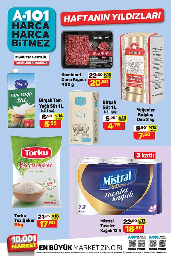 Torku Kristal Şeker 3 Kg: 17.5 TL