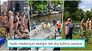 Amsterdam'da Küresel Isınmaya Dikkat Çekmek İçin Yapılan Çıplak Bisiklet Yarışı Tüm Dünyada İlgi Görüyor!