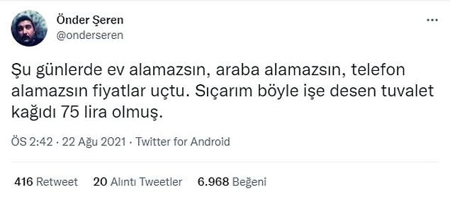 4. Su fiyatları da can yakıyor tabii.