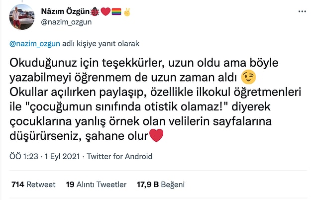 "Çocuğumun sınıfında otistik olamaz!" diyenlerin azalarak bitmesi umuduyla...
