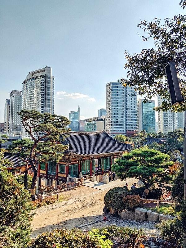 15. Modern Güney Kore ve tarihi Güney Kore tek bir karede. - Seoul