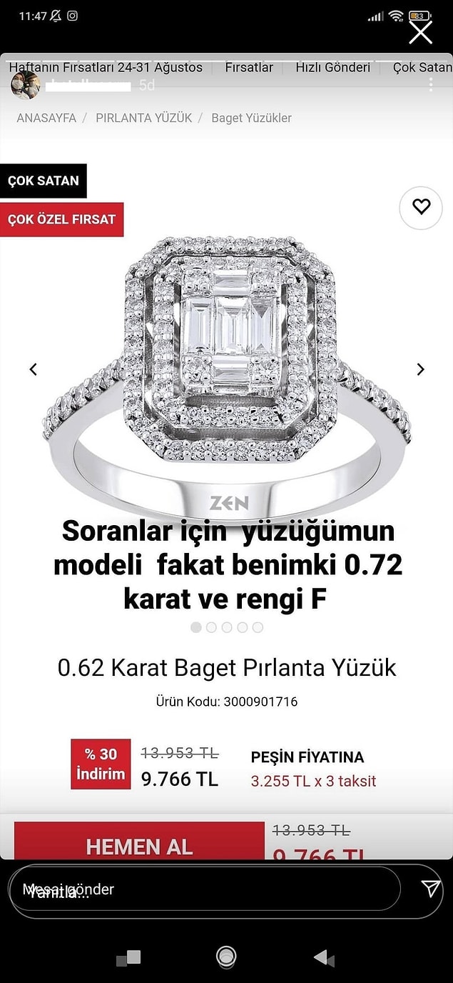 1. Eskiden böyle detaylar vermezlerdi, sadece yüzüğü gösterirlerdi.
