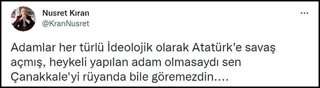 Bakan'ın bu sözleriyle Atatürk heykellerini kastettiğini düşünenler oldu. 👇