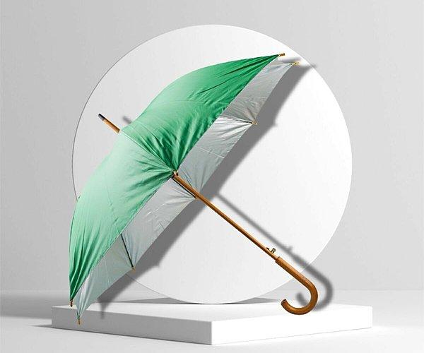 9. Bu sade ve sportif şemsiyenin rengi de çok hoş.