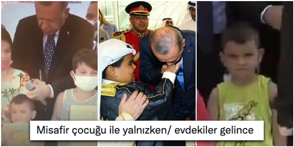Cumhurbaşkanı Erdoğan'ın Kurdeleyi Erken Kesen Çocuğun Kafasına Vurmasına Gelen Mizah Dolu Yorumlar