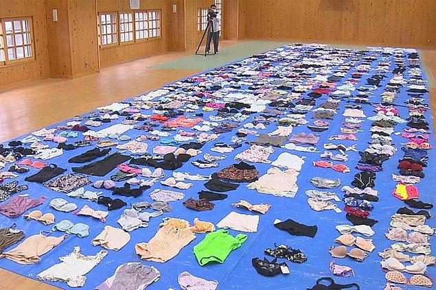 56 yaşındaki Tetsuo Urata, 730 tane kadın iç çamaşırını çaldığını ve dairesinde sakladığını itiraf etti.
