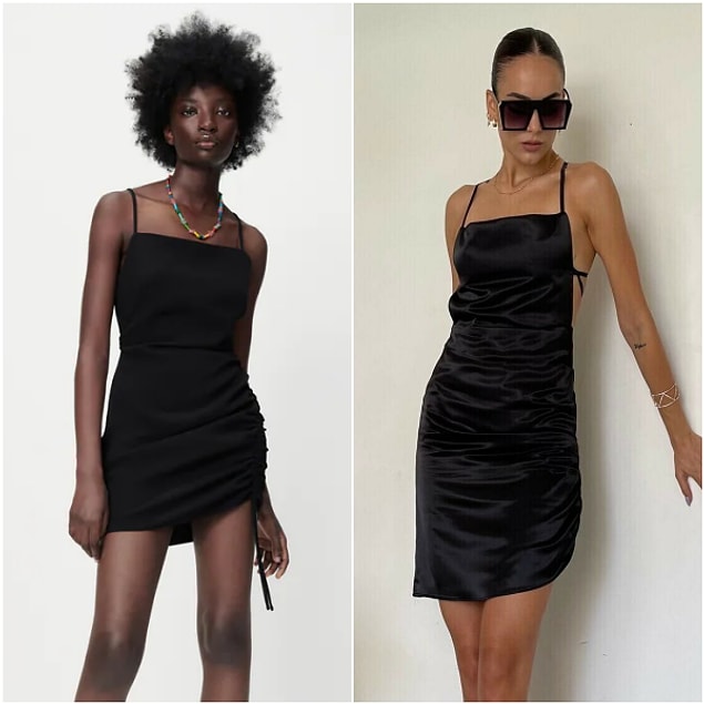 7. Zara'da drapeli mini elbise 300 TL iken, ButikGoGirl'de 132 TL.👌