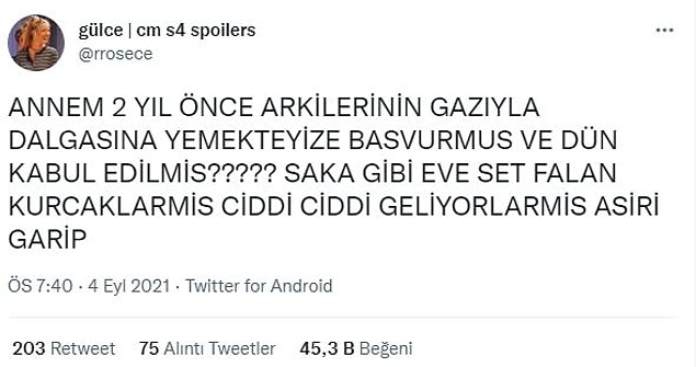 8. Yemeklere hep birlikte mi karar versek?