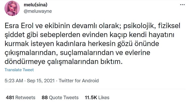 Programda genellikle erkekler savunuluyor ve kadınlara sürekli nasihat veriliyor.