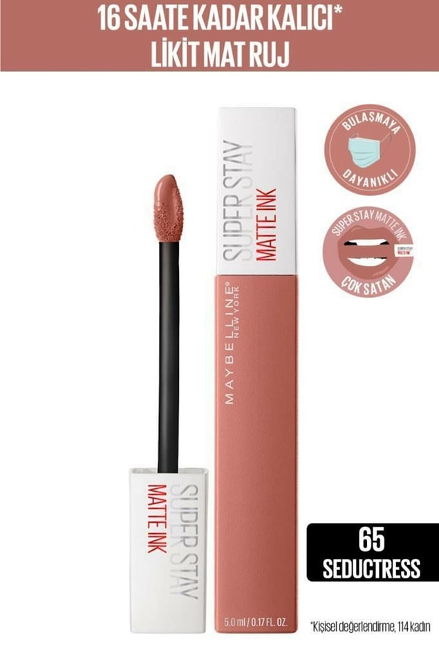 6. Danla Bilic tarafından övülen seductress rengi Maybelline Super Stay mat ruju tüm gün kalıcı!