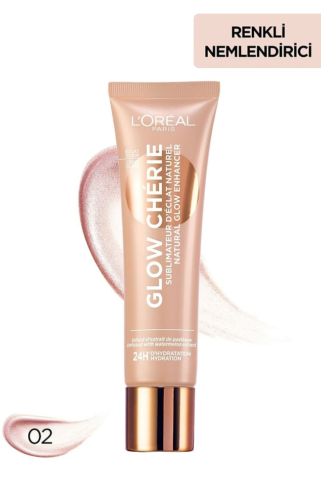 10. L'Oreal Paris glow cherie aydınlık veren renkli nemlendirici ile tüm gün cildiniz ışıldasın!