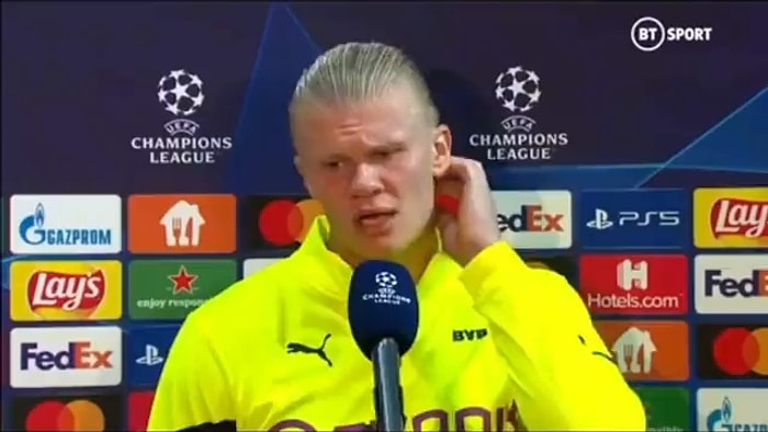 Ünlü Futbolcu Haaland, Kendisine Gelen ‘Come to Beşiktaş’ Sloganına Verdiği Tepkiyle Tebessüm Ettirdi!