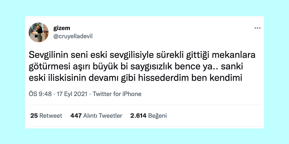 Yeni Polemiğimiz Hayırlı Olsun! Sevgilinin Seni Eski Sevgilisiyle Gittiği Mekana Götürmesi Saygısızlık mıdır?