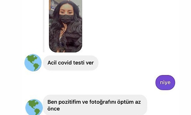 16. Hemen şimdi test yaptırmaya gidiyor.