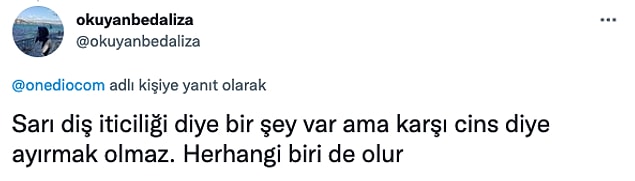 17. Anladık ki sarı diş genel olarak soğuma nedeniymiş...