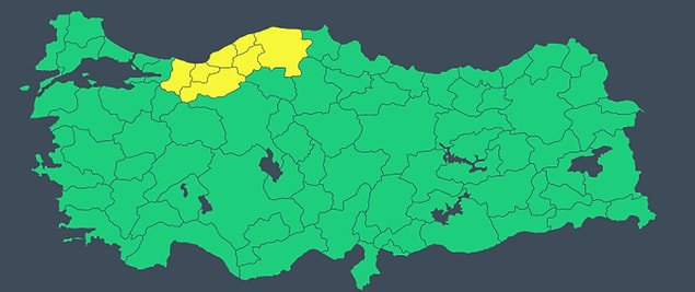 Kuvvetli yağış uyarısı
