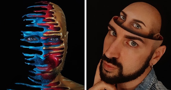 Итальянский визажист использует свое тело как холст для создания реалистичных оптических иллюзий (20 фото)