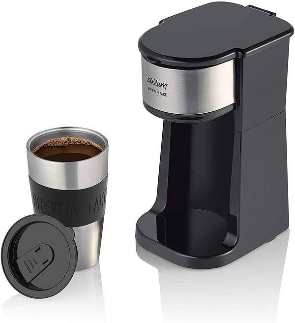 14. Arzum Brew'N Take kişisel filtre kahve makinesi ile dışarda kahveye para harcamayın...