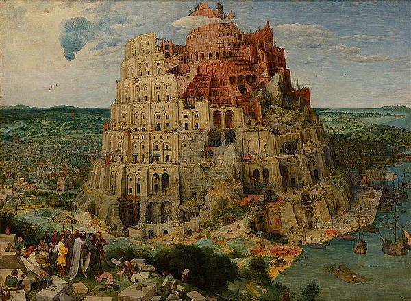 Görmüş olduğunuz bu tablo Pieter Bruegel'e ait. 1563 yılında çizildiği tahmin edilen eserin başlığı ise 'Babil Kulesi'.