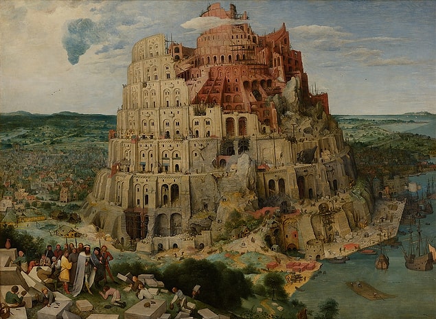 Görmüş olduğunuz bu tablo Pieter Bruegel'e ait. 1563 yılında çizildiği tahmin edilen eserin başlığı ise 'Babil Kulesi'.