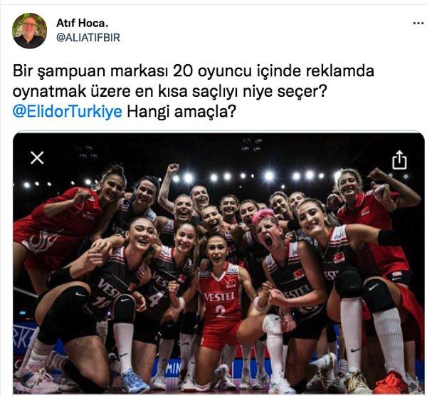 Eski bir rektör, bir akademisyen olan Ali Atıf Hoca nedense A Milli Voleybol Takımının gururu Ebrar Karakurt'a ve onunla reklam anlaşması yapan firmaya takmış durumda.