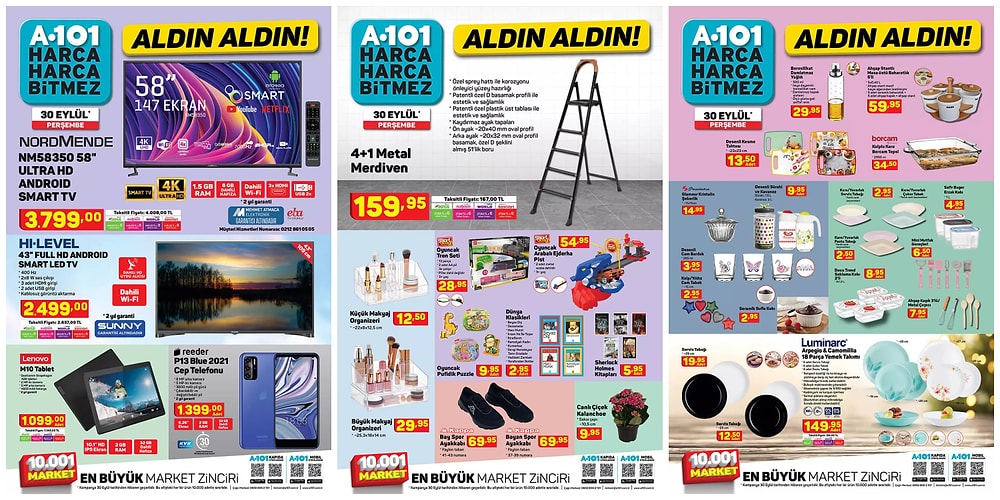 30 Eylül 2021 A101 Aldın Aldın Kataloğu