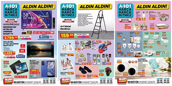 30 Eylül 2021 A101 Aldın Aldın Kataloğu