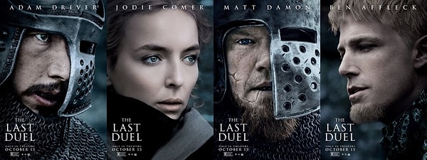 5. Ridley Scott'ın yeni filmi The Last Duel'dan karakter posterleri yayınlandı.