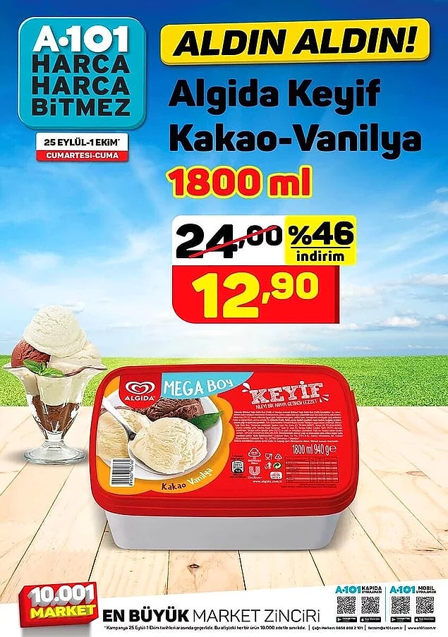 Yaz bitti dondurma indirimleri devam ediyor.
